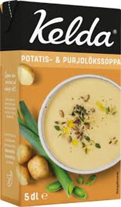 Huvudbild Kelda Potatis- & Purjolökssoppa